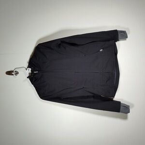 Mondetta black hooded zip up lightweight jacket with thumbholes S